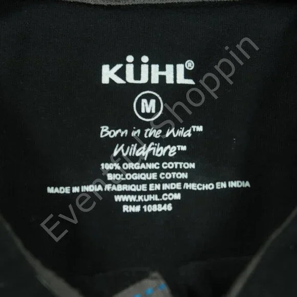 Kuhl Wayfarer Polo Shirt Mens M Black Sierra Nevada Brewing Wildfibre Organic - Picture 6 of 6